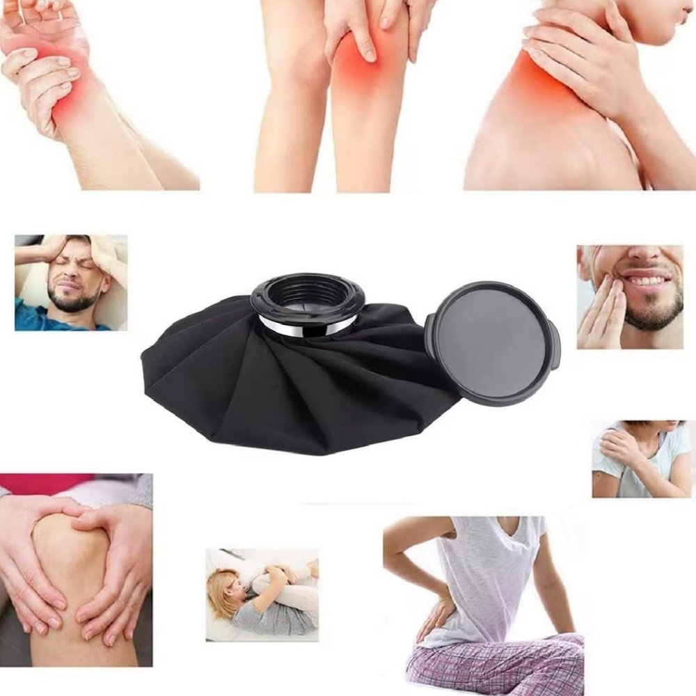 Reusable for Injuries, Pain Relief Hot & Cold Therapy 2 Sizes 6"/11"2 Pack Black
